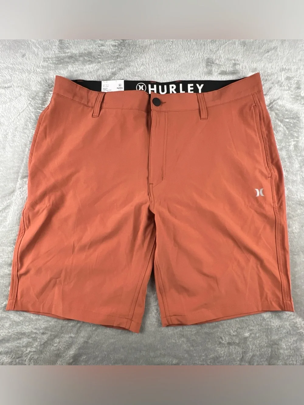 NWT Hurley Shorts All Day Hybrid Quick Dry Stretch Redwood Men's Size 36
